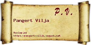 Pangert Vilja névjegykártya